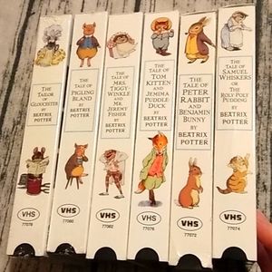 Set of 6 Vintage collectors edition Peter Rabbit Beatrix Potter VHS tapes videos